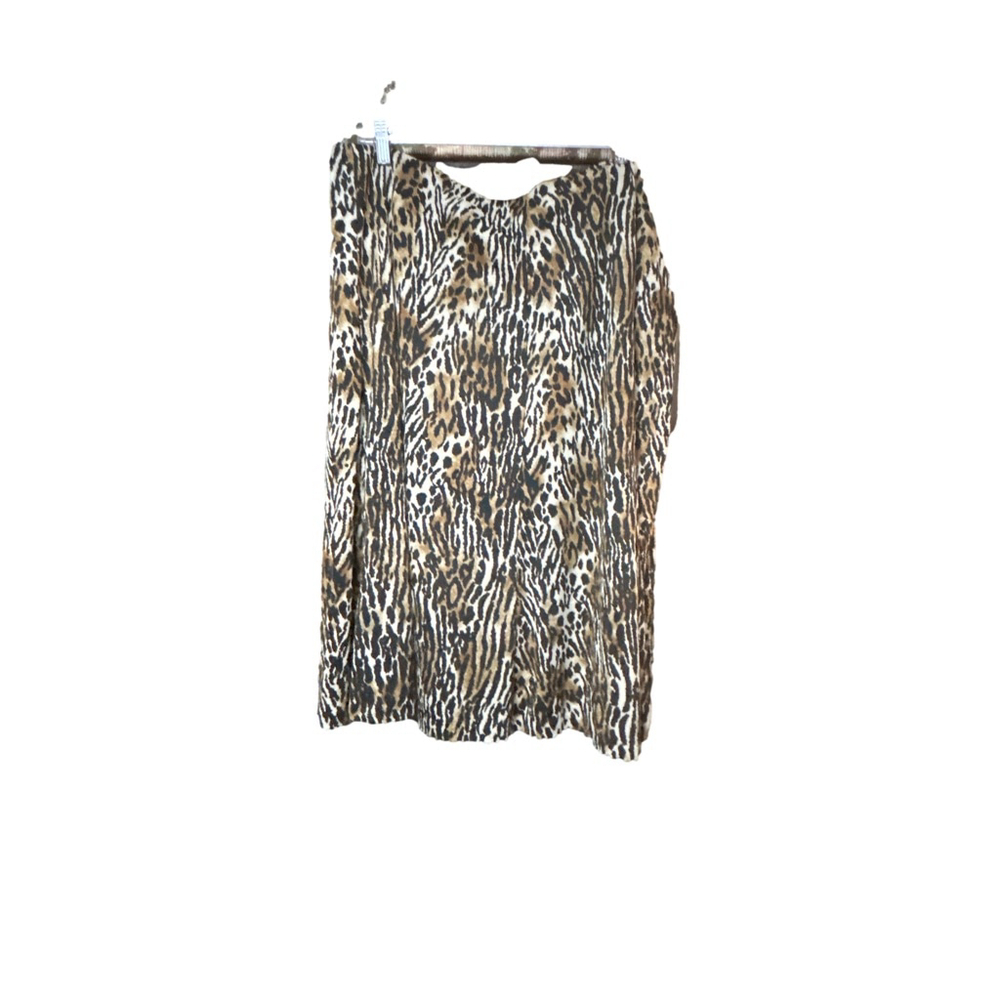 Jones New York Skirt Womens Brown Animal Print Size 2X - Picture 2 of 8